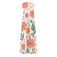 thumbnail image 4 of Gibobby Vestidos para Mujer Casuales Vestido largo adecuado para mujer, vestido largo elegante suelto a la moda de verano para mujer, vestidos florales (Naranja,XL), 4 of 5