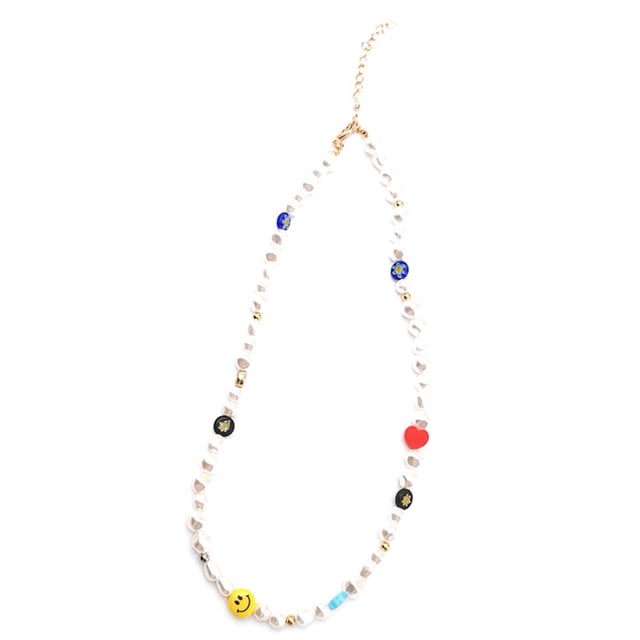 Collier Ras du Cou Perlé d'Eau Douce Naturel "Fun Flirty" Fait Main Bijoux Boho d'Été Cadeaux pour Femmes Adolescentes