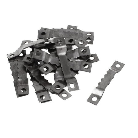 Black Metal Hanging - Unique Bargains 45mm Length Wall Mounted Metal Photo Frame Hanging Hook Black 20Pcs