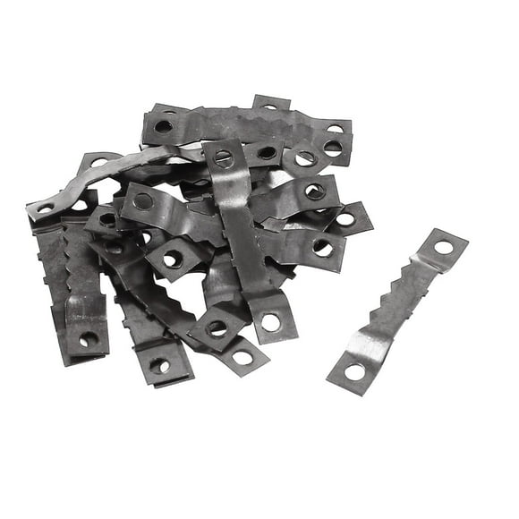 Home Metal Wall Mounted Mirror Photo Frame Hanging Hook Black 45mm Length 20Pcs