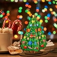 thumbnail image 4 of Diy Diamond Dot Painting Christmas Tree 3D Display Sign With Wooden Base, Three-Dimensional Design For Desktop Decoration, Ideal Christmas Holiday Home Office Party Decoration, 4 of 6