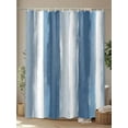 thumbnail image 4 of Blue Grey Shower Curtain, Modern Watercolor Abstract Art Waterproof Shower Curtain Set with 12 Hooks Lightweight Washable Fabric Shower Curtains for Bathroom 72x84 Inches, 4 of 6