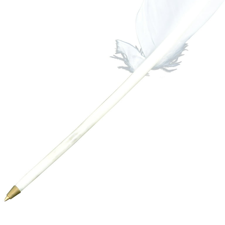 Antique Style White Goose Quill Black Ink Writing Pen Antique Style White Goose Quill Black Ink Writing Pen