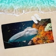 thumbnail image 2 of LACKUST 3D Dolphin Beach Towel, Oversized & Quick-Dry, 29x59in, 2 of 3