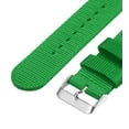 thumbnail image 5 of Green Nylon Watch Band 24mm Width Durable Nylon Strap with Silver Buckle, Canvas Watchband, 5 of 6