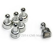 CMS Magnetics 24 Ct. NeoPin Silver Magnetic Push Pins, Neodymium, Easy Grip Design, 16 pieces