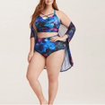 thumbnail image 3 of Plus Size Lingerie Ladies Plus Size Padded Swimwear Push Up Bikini Set Swimsuit Bathing Suit, 3 of 6
