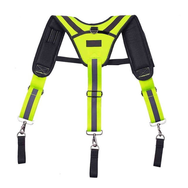 Ceinture à Outils pour Suspendre, Sangles Réglables en Y, Vert Fluorescent, Réduction de Poids pour Électricien, Sangle de Travail Multifonction, Réglable