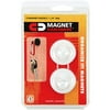 Dowling Magnets Magnet Hooks 2/Pkg-1-1/4" White