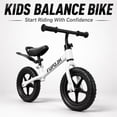 thumbnail image 3 of FUPOJH 12" Kids Balance Bike, Adjustable, EVA Silent Tires, Toddlers Ages 2-5,White, 3 of 10
