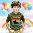 thumbnail image 2 of JAJAHO Boys Graphic Tees Western Cowboy Printed Short Sleeve Crew Neck Loose Fit Kids T Shirt 2-13Y, 2 of 4