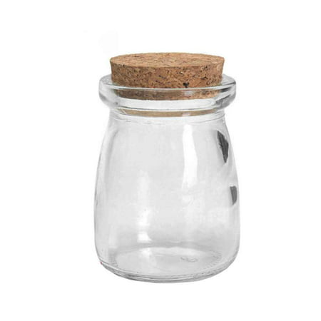 100ML Small Clear Display Glass Jars Bottle Wish Vial Container with Cork Stopper