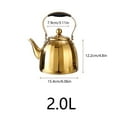 thumbnail image 2 of Tetera con infusor for estufa, tetera for hervir agua, café o leche, tetera de acero inoxidable 304, 2 of 6
