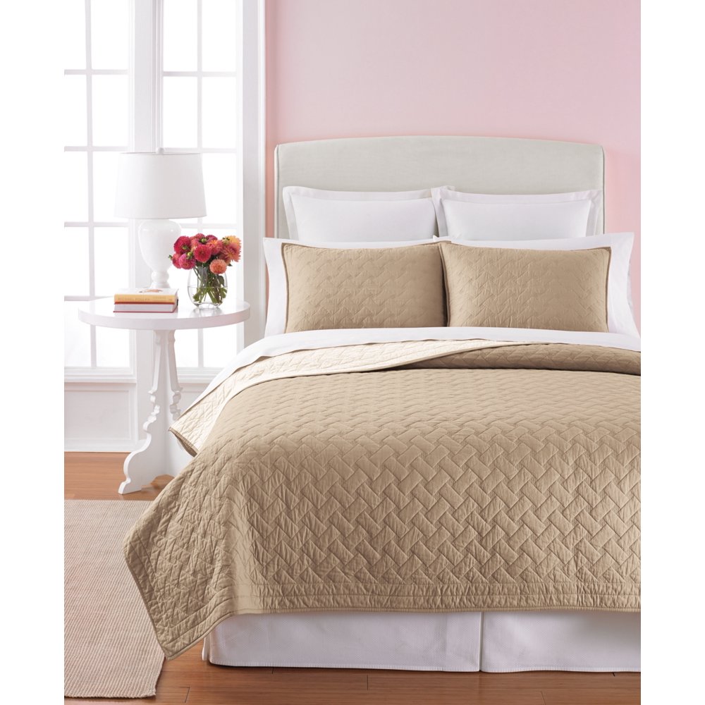 Martha Stewart Collection 100 Percent Cotton Basket Stitch, Gives Any Bed an Extra Layer of