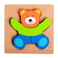 thumbnail image 4 of Fiudx Rompecabezas de Madera, Juego de Juguetes Ecológicos Seguros, Colores Brillantes y Formas de Animales, Desarrollo de La Coordinación Ojo-Mano, Aprendizaje a Través Del Juego, Edades de 1 a 3 Añ, 4 of 6