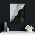 thumbnail image 4 of Nawypu  Framed Canvas Print Wall Art Black Gray Watercolor Ink Wave Collage Abstract Shapes Illustrations Modern Art Decorative Elements Relax/Calm for Living Room, Bedroom, Office - 24"x36" Black, 4 of 4