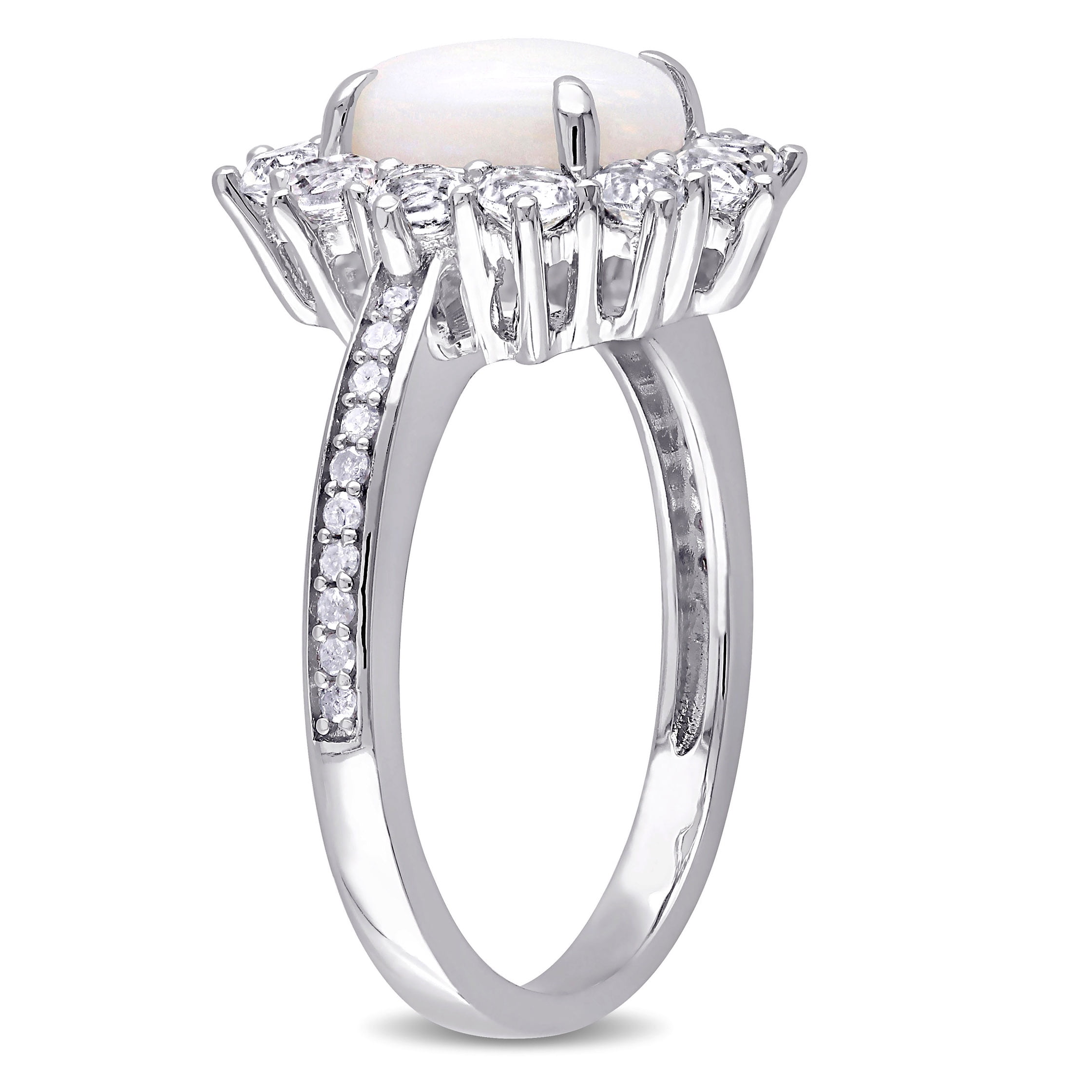 Everly Women's Opal Sterling Silver Jewelry Set