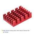 thumbnail image 4 of Unique Bargains Radiateurs Électroniques Radiateur en Aluminium 20x14x6mm pour CPU Rouge 6 Pack, 4 of 5