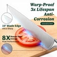 thumbnail image 3 of 15 Piece High Carbon Stainless Steel Kitchen Knife Set with Block, 3 of 8