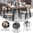 thumbnail image 6 of BizChair Set of 2 Commercial Grade Dining Chairs with 500 LB. Capacity Black Steel Frame, Solid Wood Seat, and Boomerang Back, Natural Birch Finish, 6 of 12
