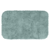 Unique Bargains Cotton Mat Rug Plush Water Absorbent Luxury Rectangular Machine Washable Blue 16" x 24"