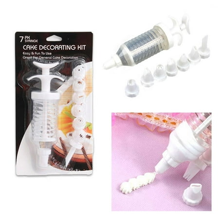 

Cupcake Icing Filling Injector Cake Decorating Nozzle Set Frosting 8 Tips Kit !