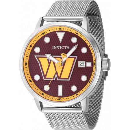 Invicta 47983 Men's NFL Washington Commanders Dark Red Dial Watch