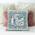 thumbnail image 3 of HomeRoots 481198 16 x 16 in. Peacock Broadcloth Floral Zippered Pillow, Blue & Off White, 3 of 3