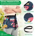 thumbnail image 4 of Yayeee Waist Apron with Pockets for Cooking Waterproof Half Server Aprons, Red Floral Flamingo, 4 of 7