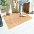 thumbnail image 2 of sruoe Bathroom Rugs, Bath Mat for Bathroom Floor 1pcs, Bath Mats for Bathroom Floor Non Slip Non Skid, Rectangular Polyester Floor Mat for Bath Door Household, Khaki, 2 of 6