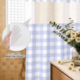 thumbnail image 4 of No Hook Shower Curtain, Purple Checked Shower Curtains for Bathroom with See Through Top Window, Farmhouse Buffalo Plaid Country Grid Waterproof & Washable Bath Curtain Standard 72"x72", 4 of 9