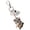 B, variant on Home Decor Cute Opossum Keychain Inspirational " Hanging On" Charm Handmade For Housewarming Decor Clear