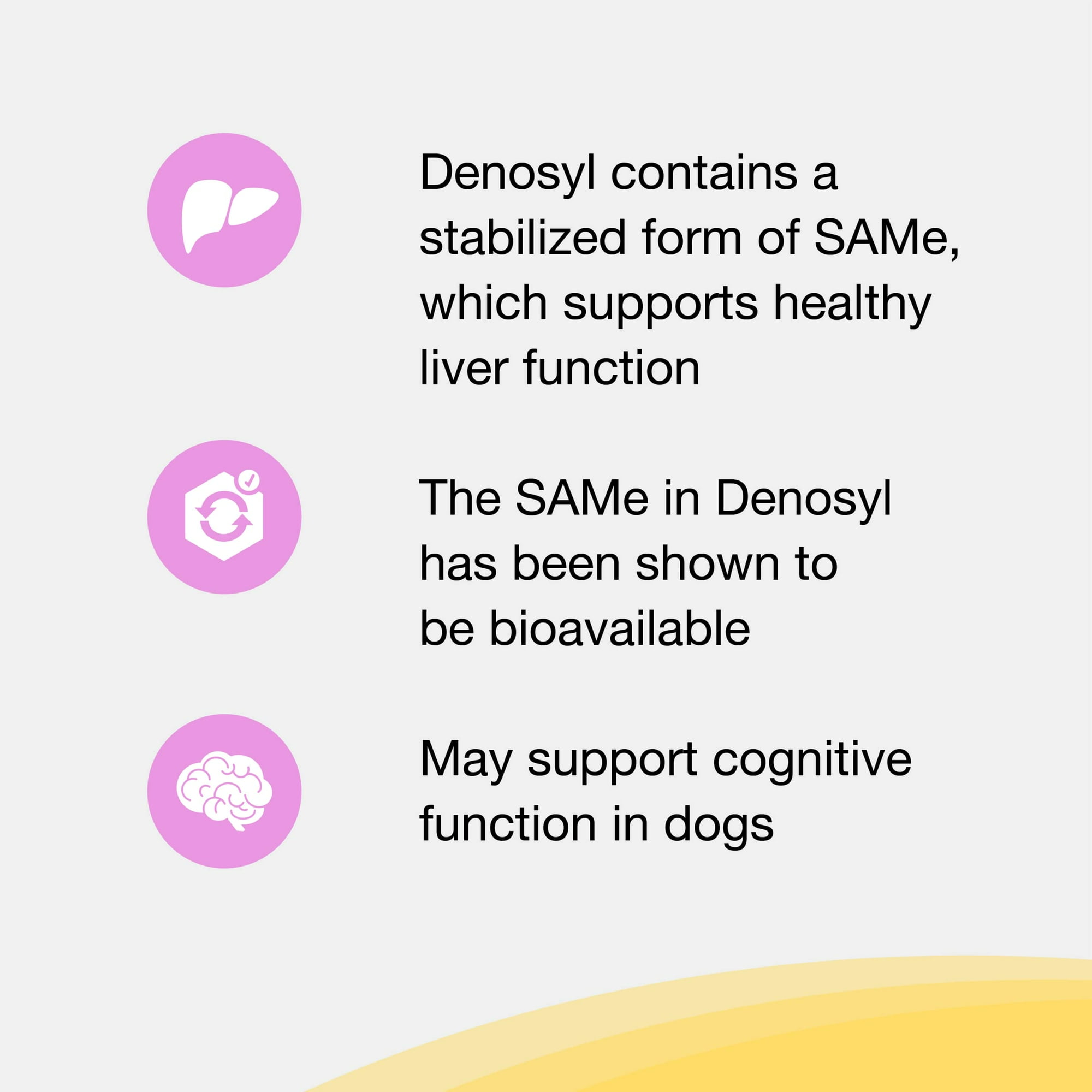 Denosyl Liver Brain Health Supplement for Small Dogs Cats S Adenosylmethionine SAMe 3 Pack 90 Tablets Walmart