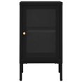 thumbnail image 5 of vidaXL Sideboard Black 38x35x70 cm Steel and Glass, 5 of 5