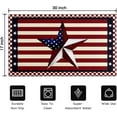 thumbnail image 4 of American Stars Patriotic Independence Day Decorative Doormat, 4th of July Memorial Day Watercolor Stripes Low-Profile Floor Mat Switch Mat for Indoor Outdoor 30" x 17"，American Flag Doormat, 4 of 6