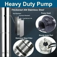 thumbnail image 3 of iMeshbean 1 HP 4" Deep Well Water Pump Submersible Stainless Steel 207FT 33GPM (110V 60Hz), 3 of 10