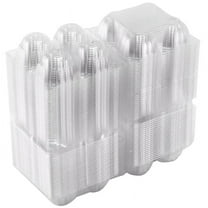50 x Plastic Egg Cartons (4 Girds)-Transparent color