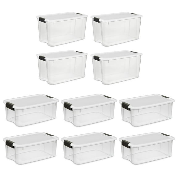 Sterilite 4 Sets of 70-Qt Latch Lid Tote & 6 Sets of 18-Qt Latch Lid Tote