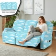 thumbnail image 4 of ZIATUBLES 3 Seater Recliner Sofa Covers, Stretch Reclining Couch Cover Set of 8, Recliner Chair Slipcovers Soft Washable Furniture Protector Slipcovers for Pet, Cloud Star Printed, 4 of 9