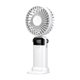 thumbnail image 1 of Ventilador de cuello portátil, mini ventilador de mano personal plegable, recargable por USB, 3 velocidades, para niñas, niños, mujeres, pestañas, viajes, hogar, oficina, exterior (blanco), 1 of 7