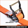 thumbnail image 5 of Wheel Chock Tie Down Kit, Trailer Tie Down Strap Kit,  Trailer Tie Down System for UTV, ATV, Mower, , 4- Kit (Orange), 5 of 7
