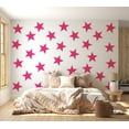 thumbnail image 3 of Tiptophomedecor Abstract Wallpaper Wall Mural - Pink Star, 3 of 7