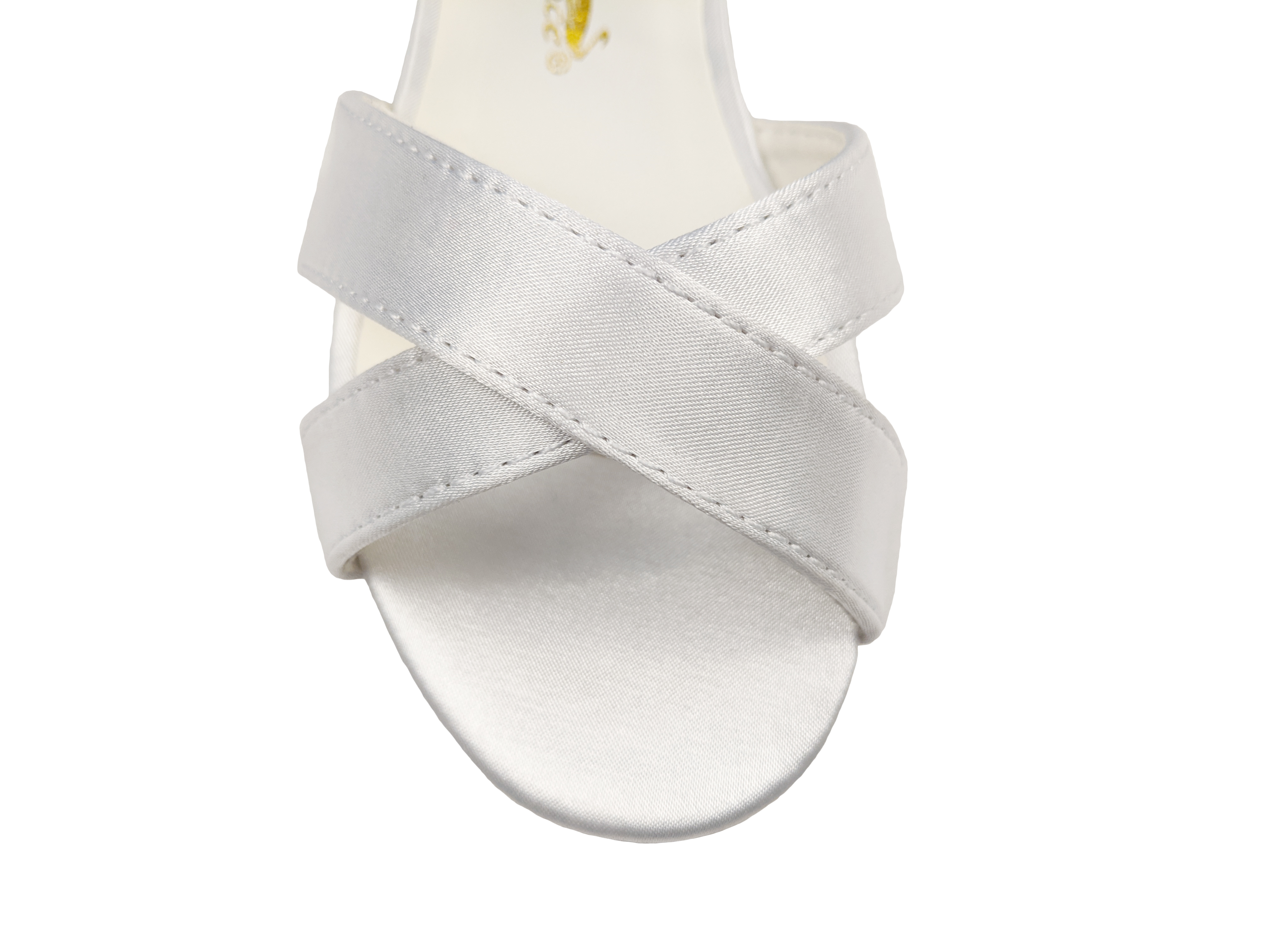 Little Things Mean A Lot Girls White Satin Dress Sandals with Heel (Little Girl, Big Girl) - image 5 of 6