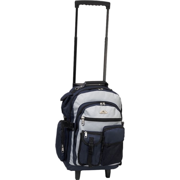 Everest Unisex Deluxe Backpack On Wheels 13.5"x 18.5"x 7" Gray