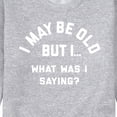thumbnail image 3 of Instant Message - I May Be Old What Was I Saying - Men's Crew Neck Fleece Pullover, 3 of 6
