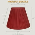 thumbnail image 2 of Urbanest Mushroom Pleated Softback Lamp Shade, Faux Silk, 5-inch by 9-inch by 7-inch, Burgundy, Spider Fitter, 2 of 6