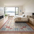 thumbnail image 3 of ODIKA 9'x12' Washable Area Rug Classroom Schoolgirl Ribbon Motifs Details Pencil School Abstract for Master Suite, California King, Under Bed, Non-Shedding, Easy Care, 3 of 7