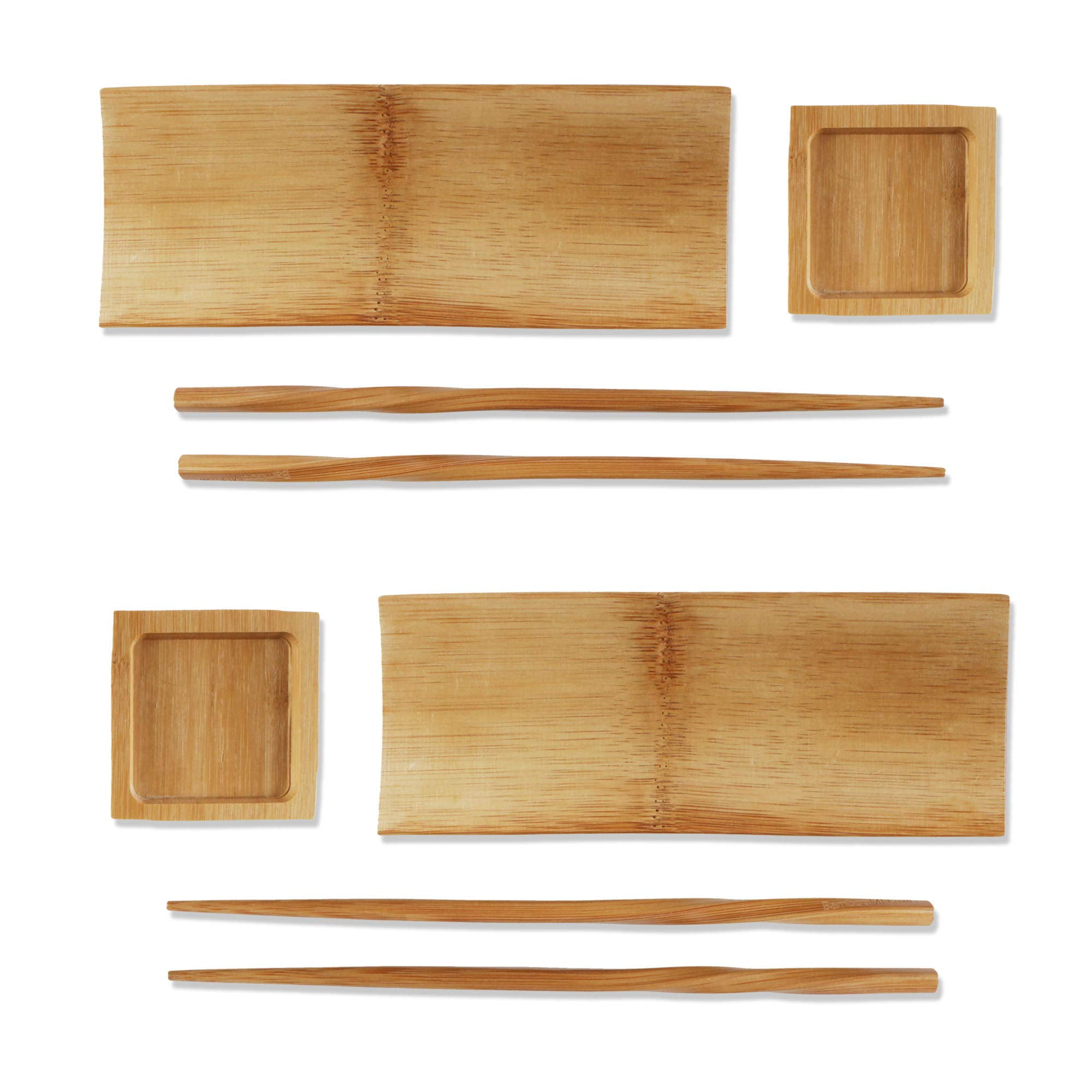 Home Specialty Plates Kitchen & Dining BambooMN Reusable Bamboo Sushi