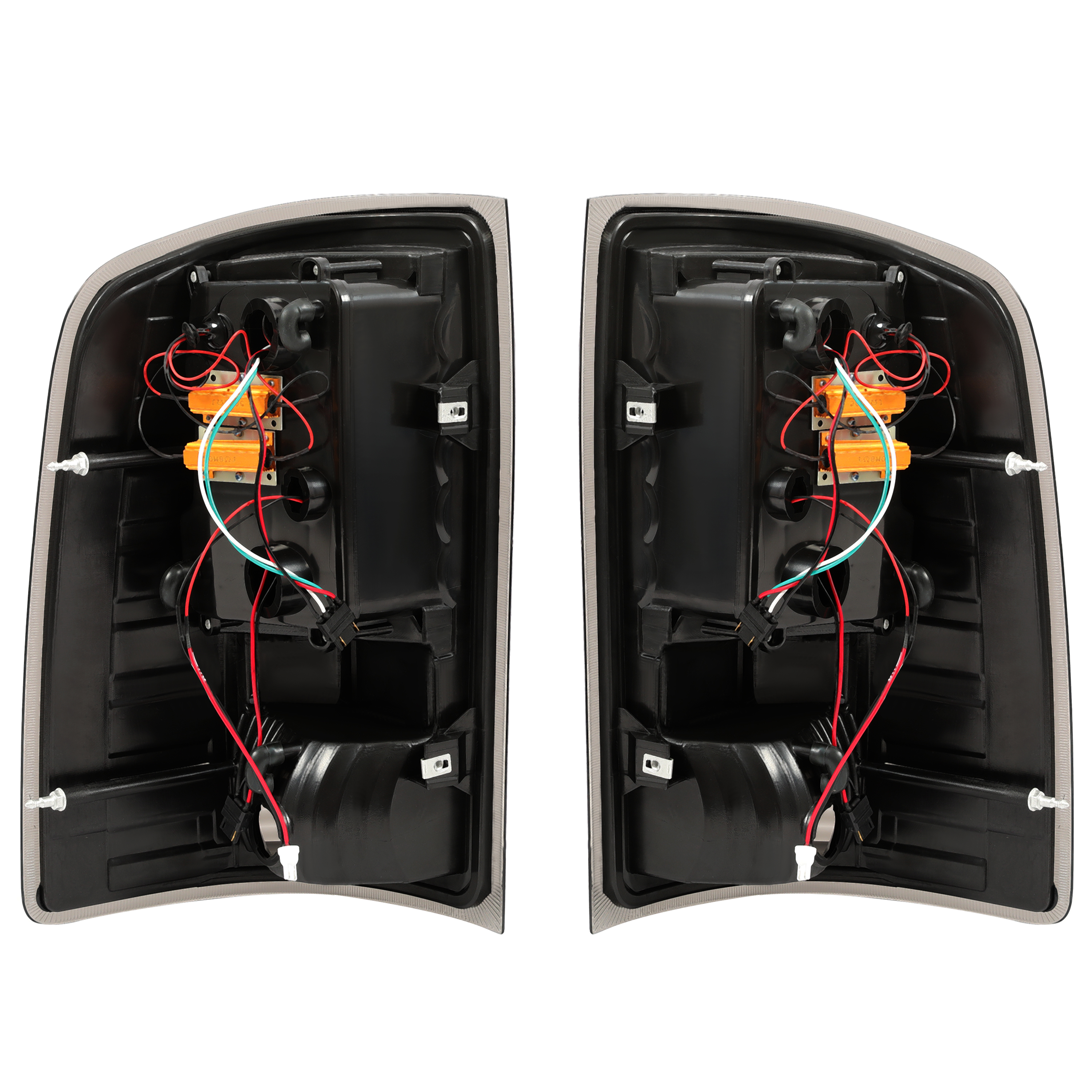 Kojem Pair Smoke LED Tail Lights Compatible with 2007-2014 GMC Sierra 1500 2500HD 3500HD Rear Tail Lamp Driver and Passenger Side
