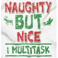 thumbnail image 2 of Funny Christmas Naughty But Nice Men's Graphic T Shirt Tees Brisco Brands X, 2 of 4